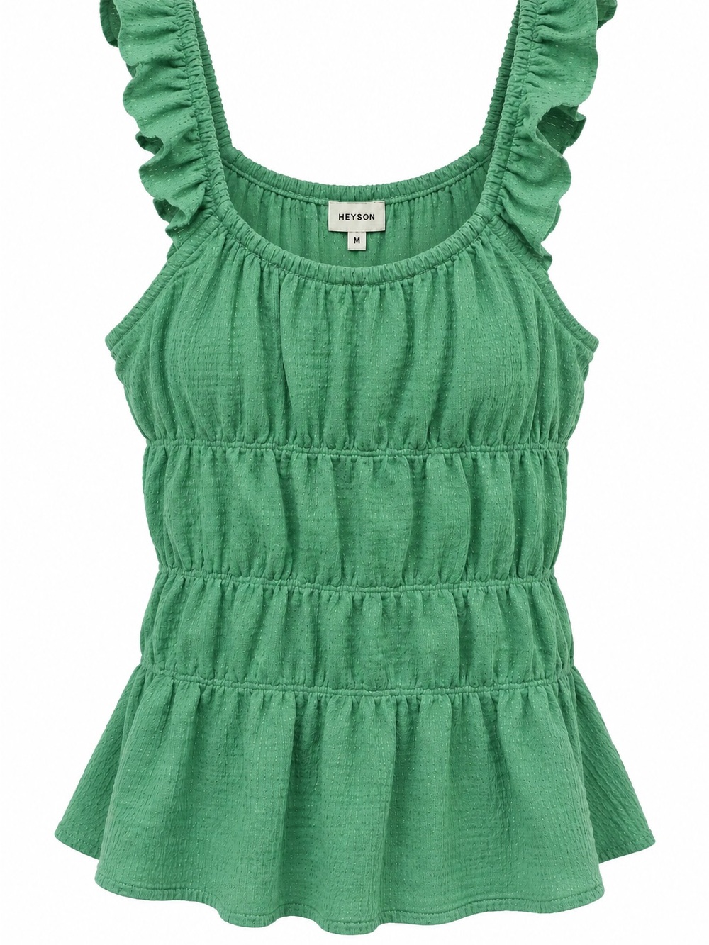 Heyson Green Ruffle Tank Top - Picture 2 of 2